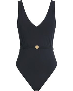 Tory Burch Belted Romy Swimsuit - Blue