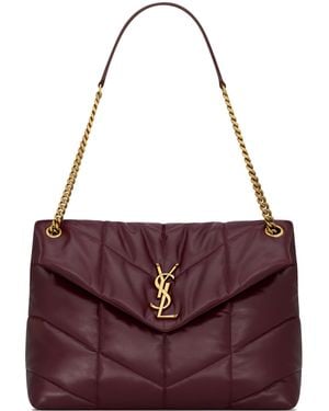 Saint Laurent Medium Puffer Shoulder Bag - Purple