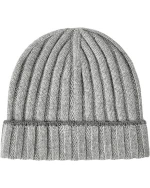 Brunello Cucinelli Cashmere Ribbed Beanie - Gray