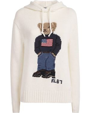 Polo Ralph Lauren Polo Bear Knit Hoodie - White