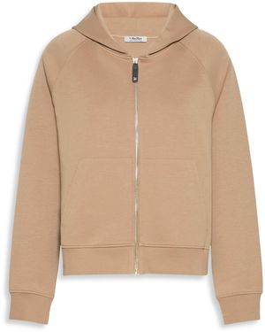Max Mara Zip-Through Hoodie - Natural