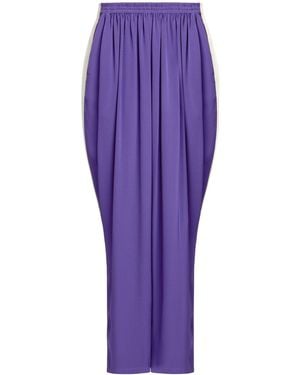 Alaïa Cady Straight Trousers - Purple