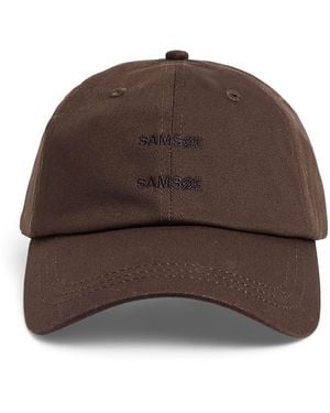 Samsøe & Samsøe Organic Cotton Saaddie Cap - Brown