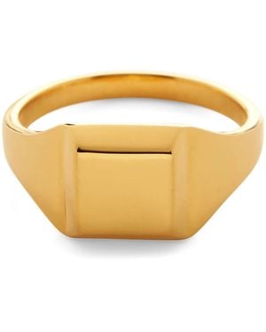 Monica Vinader Vermeil Signature Signet Ring - Metallic