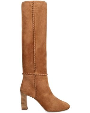 Aquazzura Suede Indy Knee-High Boots 85 - Brown