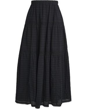 PAIGE Cotton Embroidered Andres Maxi Skirt - Black