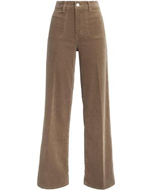 FRAME Corduroy Le Slim Palazzo Wide-Leg Jeans - Brown