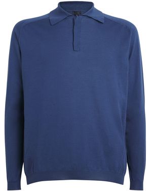 Sease Virgin Wool Polo Shirt - Blue