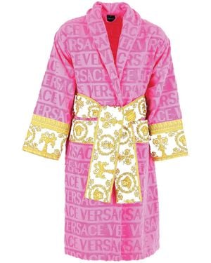 Versace Baroque Logo Robe - Pink
