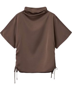 AllSaints Draped Leslie Top - Brown