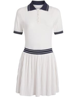 Varley Jersey Draya Court Mini Dress - White