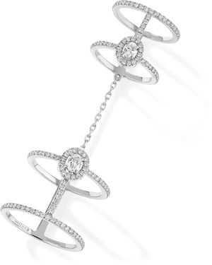Messika Glam'Azone And Diamond Double Pavé Ring - White