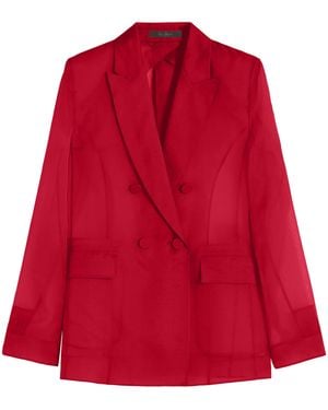 Max Mara Silk Organza Blazer - Red