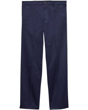 Prada Cotton Straight Chinos - Blue
