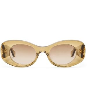 Loewe Bevelled Oval Sunglasses - Natural