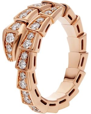 BVLGARI Rose And Diamond Serpenti Viper Ring - Natural