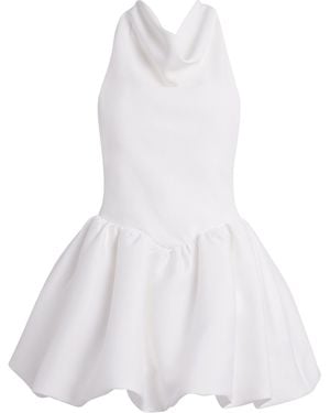 Self-Portrait Crepe Halterneck Mini Dress - White