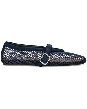 Alaïa Suede Mesh Ballet Flats - Blue