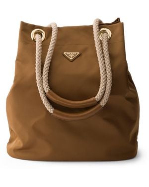Prada Large Re-Nylon Mariner Bucket Bag - Brown