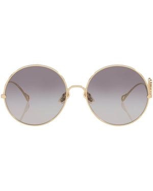 Chloé Metal Iconic Round Sunglasses - Gray