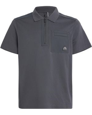 Moose Knuckles Cotton Dalon Polo Shirt - Gray