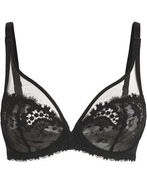 Simone Perele Embroidered Wish Plunge Bra - Black
