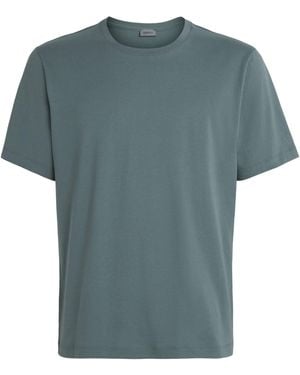 Hanro Cotton Living Crew-Neck T-Shirt - Blue