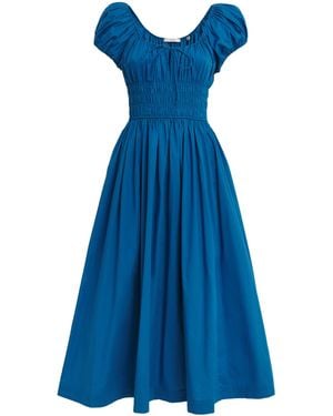 Doen Organic Cotton Quinn Midi Dress - Blue