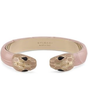 BVLGARI Galuchat Leather Serpenti Forever Bangle - Natural