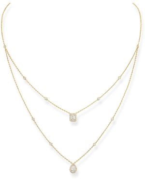 Messika And Diamond My Twin Layered Necklace - White