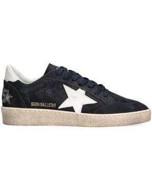 Golden Goose Suede Ball Star Trainers - Blue