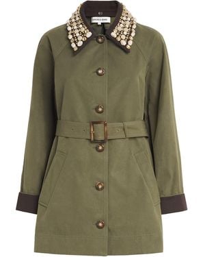Veronica Beard Water-Resistant Langham Dickey Coat - Green