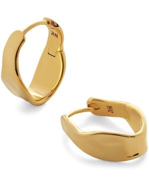 Monica Vinader Vermeil Wave Hoop Earrings - Metallic