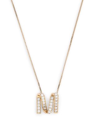 Max Mara M Pendant Necklace - Metallic