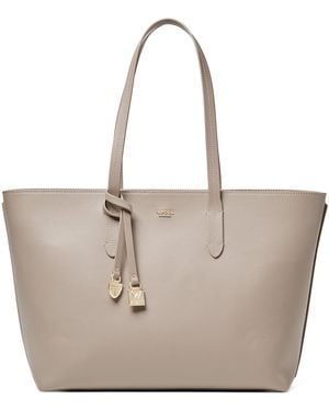 Aspinal of London Leather East West Tote Bag - Natural