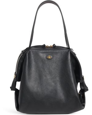 Vivienne Westwood Large Leather Mara Holdall - Black