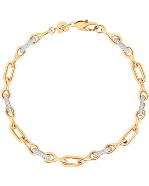 Astrid & Miyu Pavé Chain Link Bracelet - Metallic