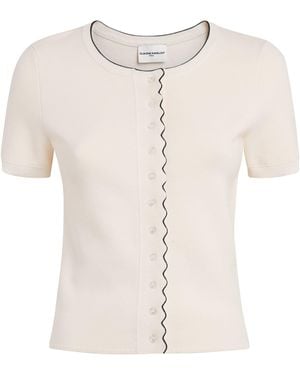 Claudie Pierlot Contrast-Knit Cardigan - White