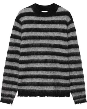 AllSaints Wool-Mohair-Blend Harry Stripe Sweater - Black