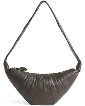 Lemaire Medium Nappa Leather Croissant Bag - Metallic