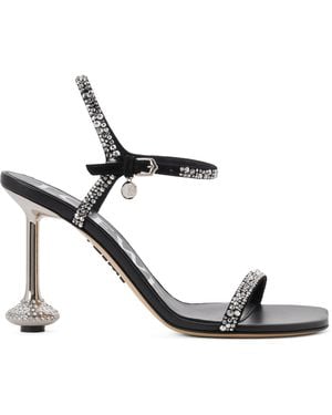 Loewe Suede Embellished Toy Heeled Sandals 90 - White