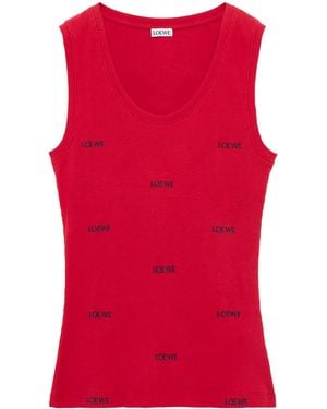 Loewe Embroidered Logo Tank Top