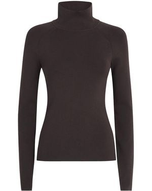 JOSEPH Silk-Blend High-Neck Lola Top - Black