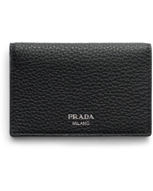 Prada Leather Card Holder - Black