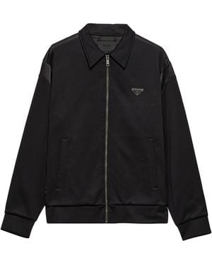 Prada Technical Fleece Triangle Jacket - Black