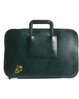 Swaine Leather Salisbury Briefcase - Green