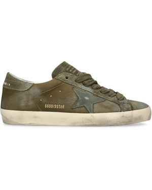 Golden Goose Suede Super-Star Trainers - Green
