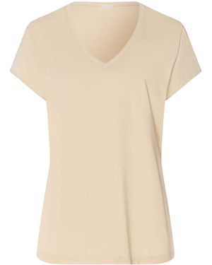 Hanro Organic Cotton V-Neck T-Shirt - Natural
