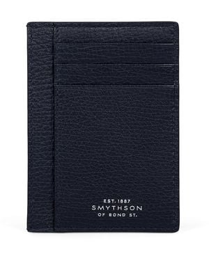 Smythson Calfskin Ludlow Card Holder - Blue