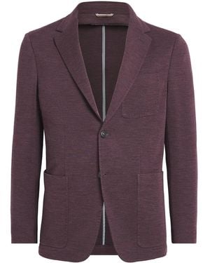 Canali Wool Blazer - Purple